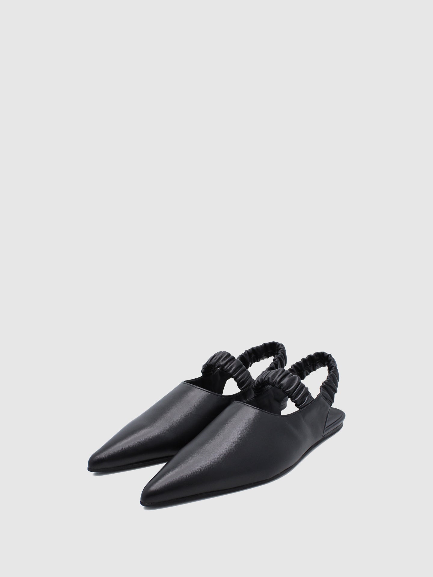 JJ Heitor Black Sling-Back Shoes